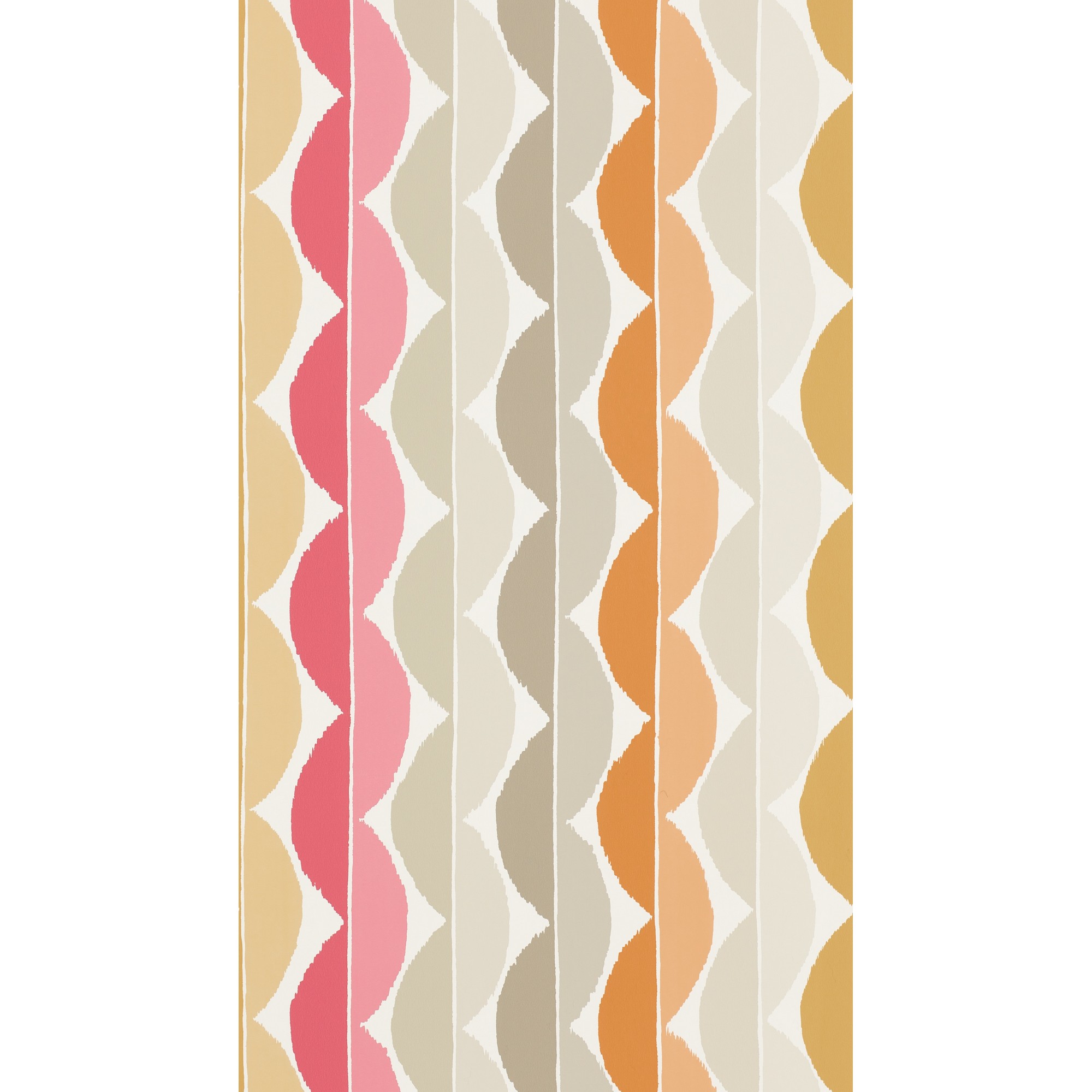 Yoki Retro Wallpaper 110830 By Scion In Terracotta Amber Yellow